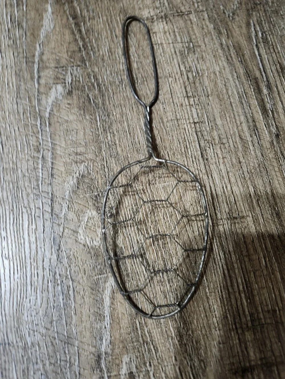 Vintage Hand Egg Beater and Wire Egg Beater/Skimmer - Red Handle